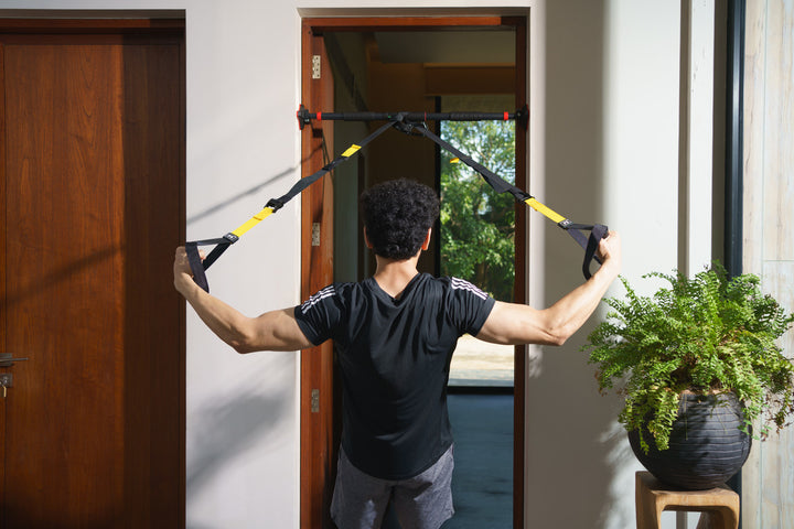 Strength Home Exercise with Suspension Trainer