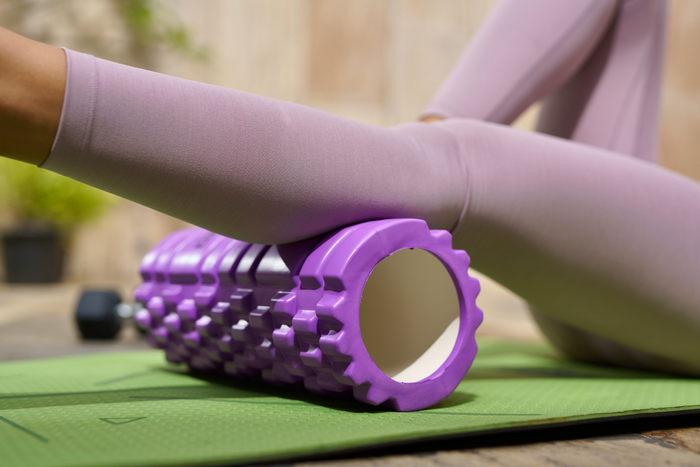 Cube Club foam roller used on the legs during recovery