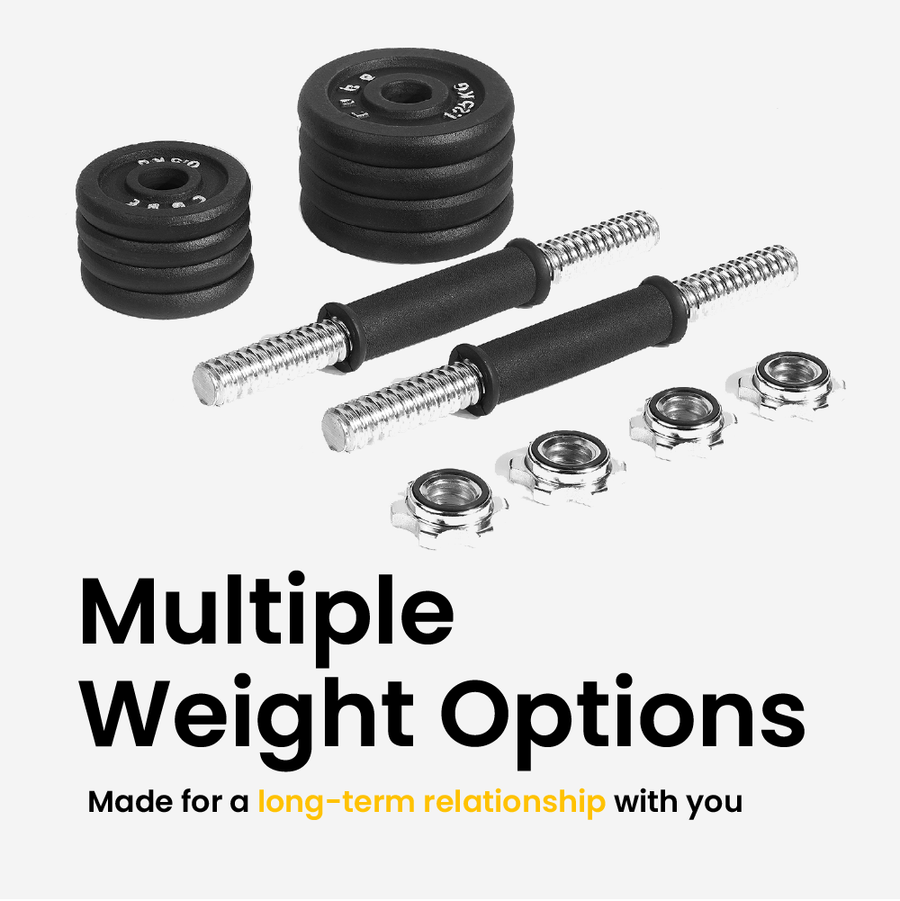Powerkit | Adjustable Dumbbell Set (10Kg|20Kg)