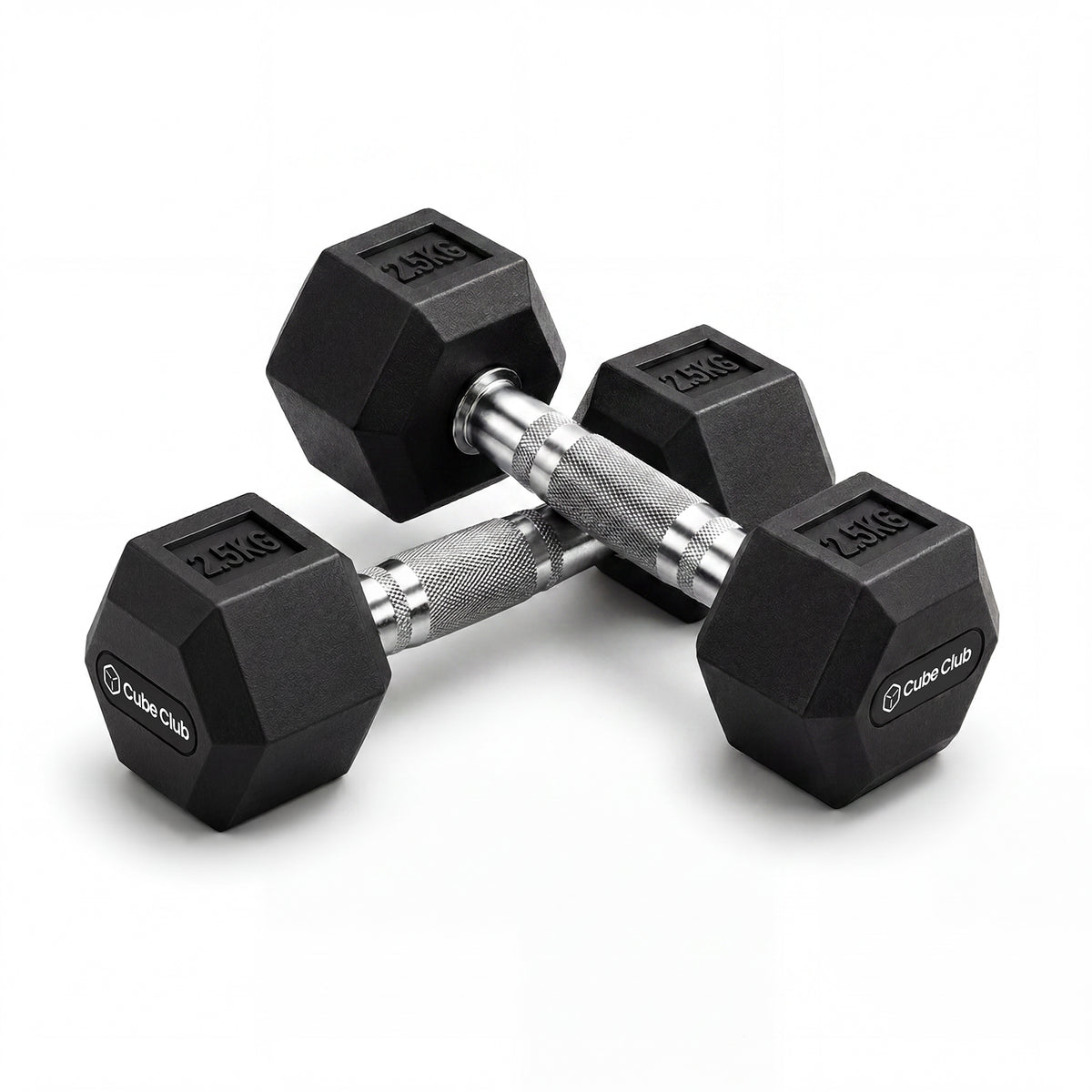 Hex Rubber Dumbbell - (pair)