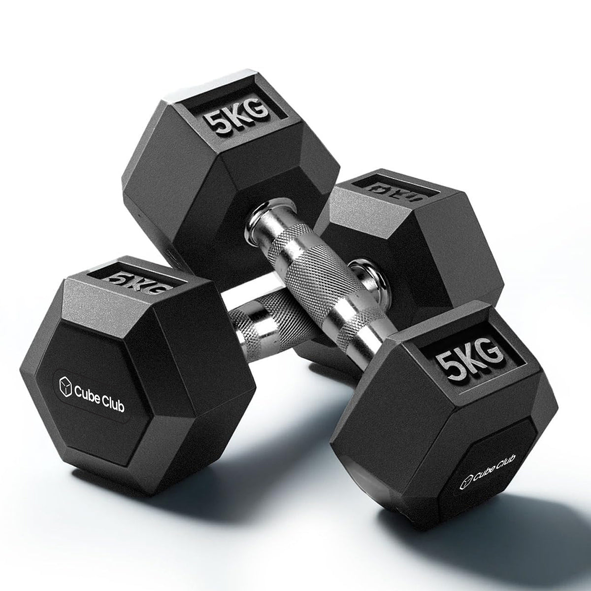 Hex Rubber Dumbbell - (pair)