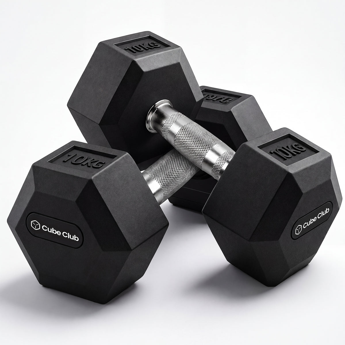 Hex Rubber Dumbbell - (pair)