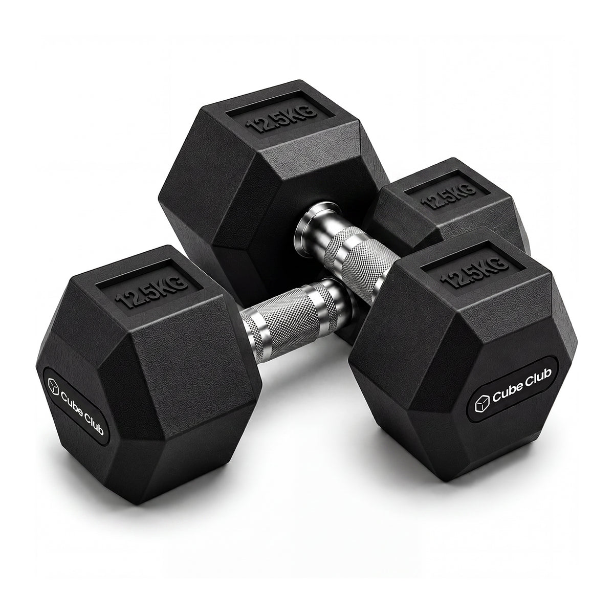 Hex Rubber Dumbbell - (pair)