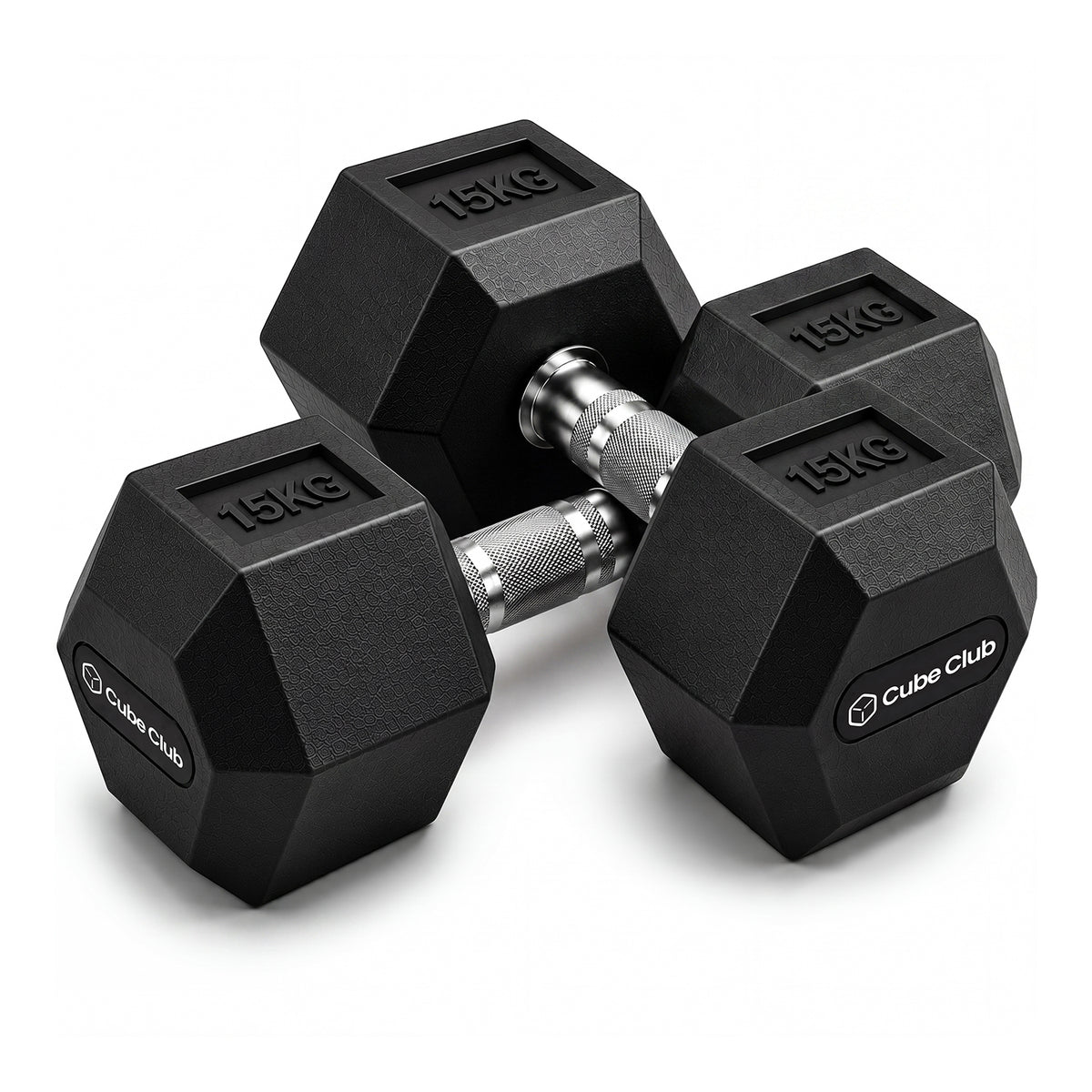 Hex Rubber Dumbbell - (pair)
