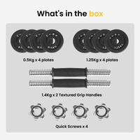 Powerkit | Adjustable Dumbbell Set (10Kg|20Kg)