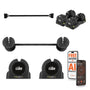 Adjustable Powerbells Pro 55Lbs Pair with Powerbar CONNECT