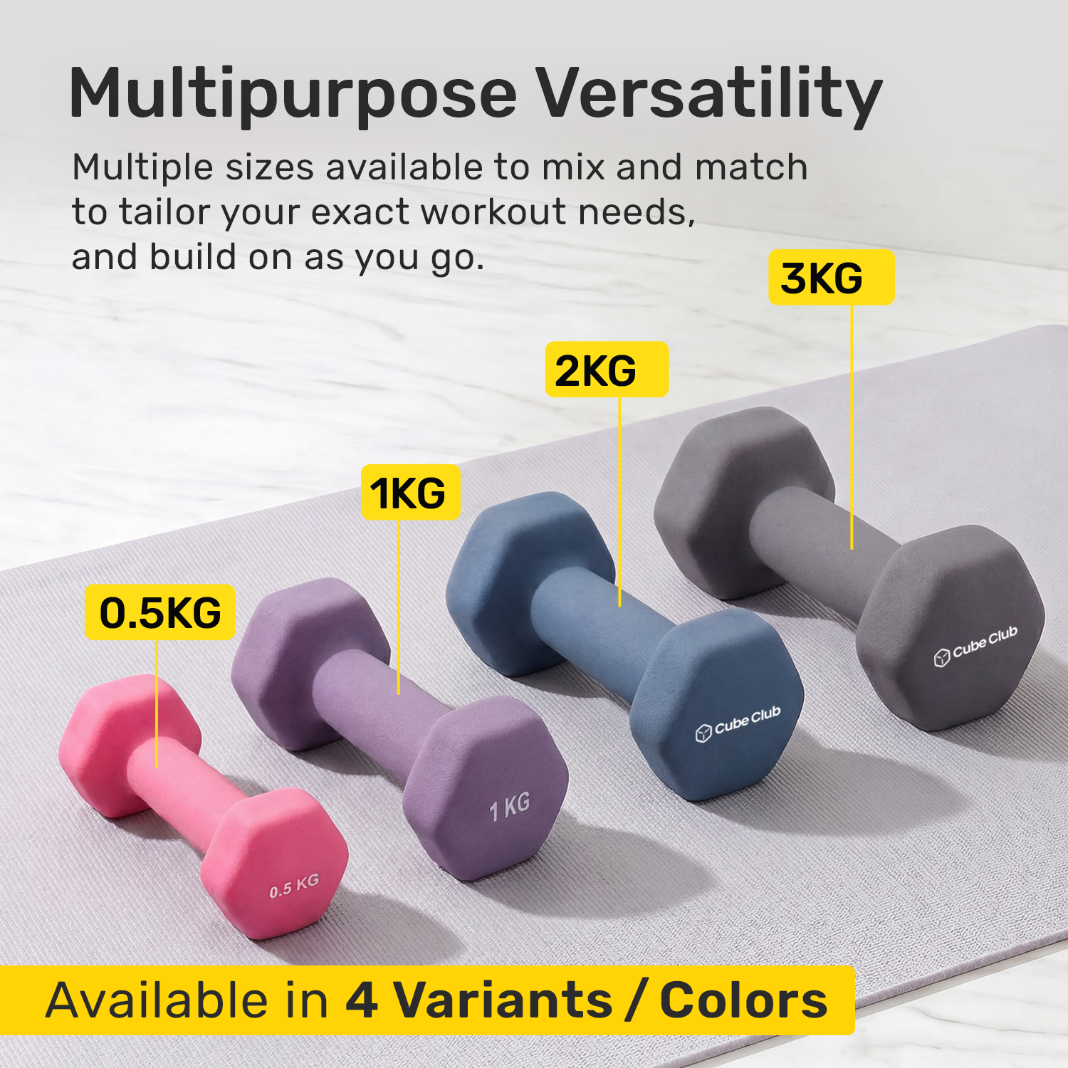 Neoprene Dumbbells - 0.5 KG (Pair)