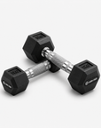 Hex Rubber Dumbbell - 1 KG (pair)