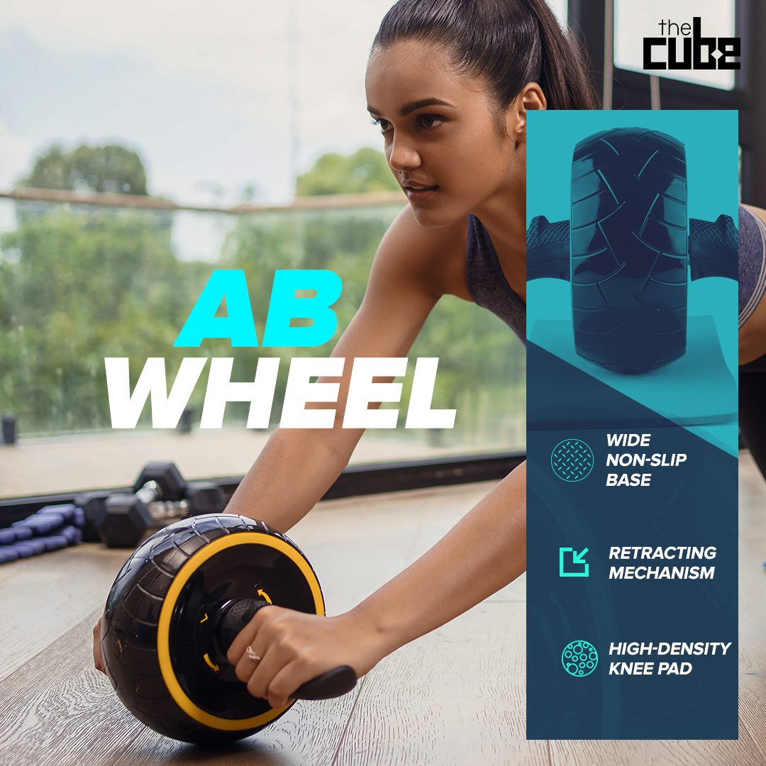 Ab Roller: Buy Cube Club Ab Wheel Roller for Perfect Six Pack – thecubeclub
